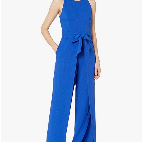 New Nine West Royal Blue Flyaway Pantsuit Sz 8 - Picture 1 of 6